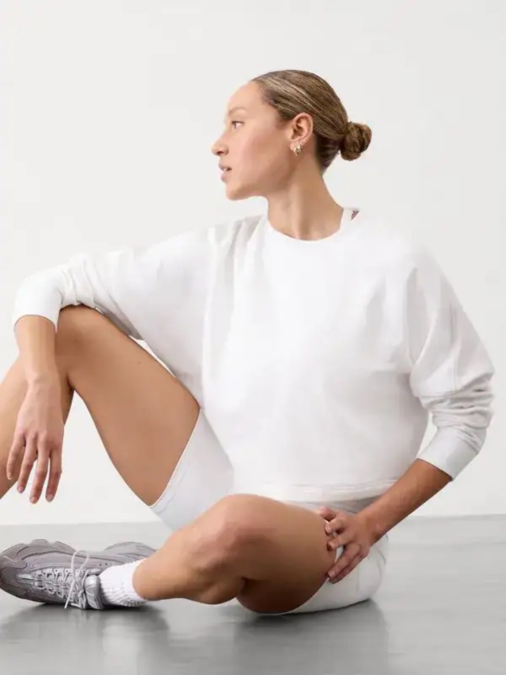 Athleta Forever Fleece Dolman Crop Sweatshirt